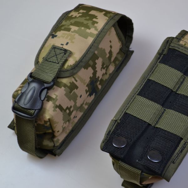 Подсумок на 2 магазина двойной из кордуры пиксель MOLLE тактический 00018286 фото