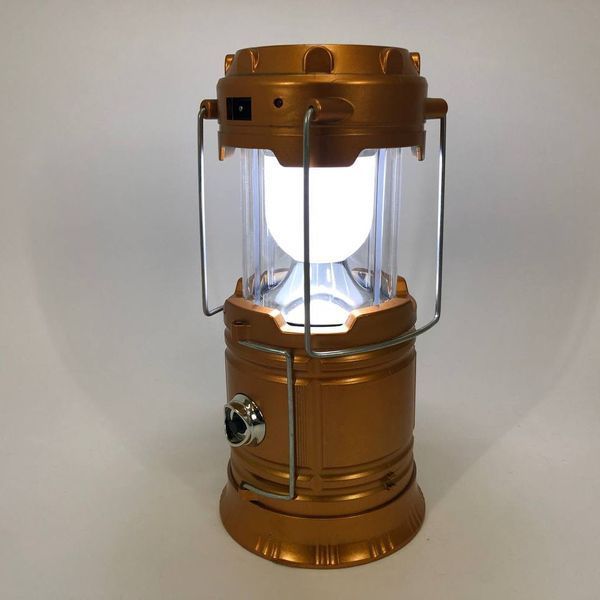 Туристический фонарь-лампа на солнечной батарее с павером CAMPING MH-5800T (6+1 LED). Цвет: коричневый 00023015 фото