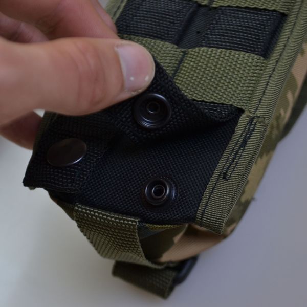 Подсумок на 2 магазина двойной из кордуры пиксель MOLLE тактический 00018286 фото