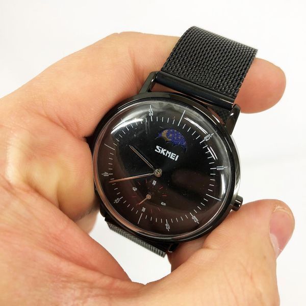 Часы наручные мужские SKMEI 9245BK, мужские часы стильные часы на руку, оригинальные мужские часы 00022106 фото