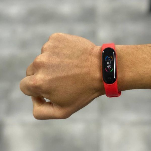 Фитнес браслет FitPro Smart Band M6 (смарт часы, пульсоксиметр, пульс). Цвет: красный 00022405 фото