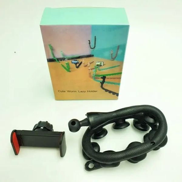 Гнучкий тримач для телефону із присосками Cute Worm Lazy Holder 00018148 фото