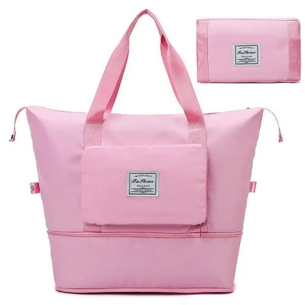 Запасная складная дорожная сумка Travel Bags для Чемодана розовая 00018489 фото
