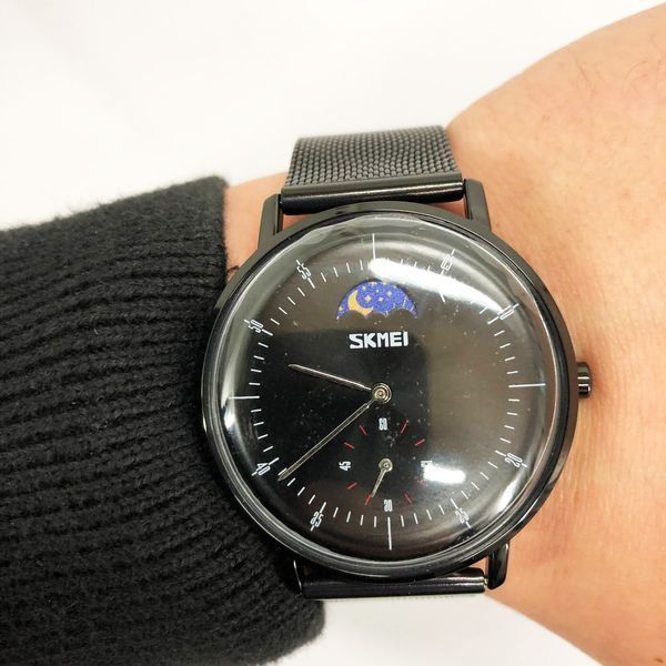Часы наручные мужские SKMEI 9245BK, мужские часы стильные часы на руку, оригинальные мужские часы 00022106 фото