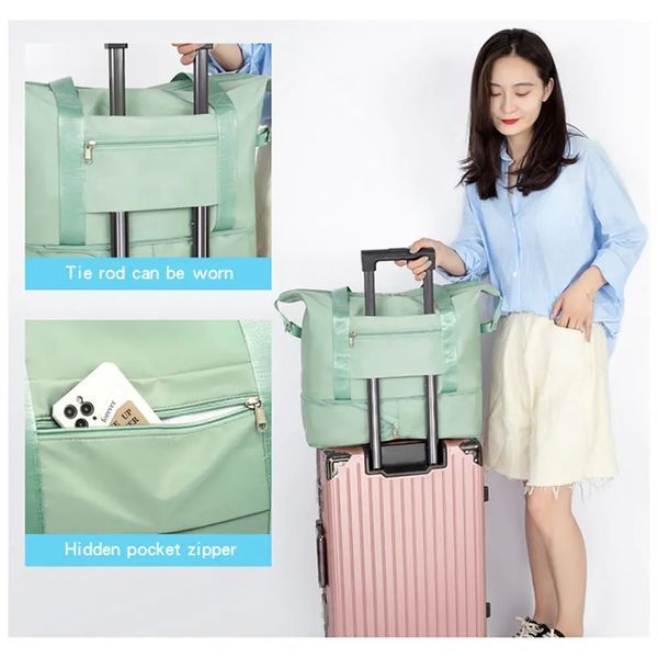 Запасная складная дорожная сумка Travel Bags для Чемодана розовая 00018489 фото