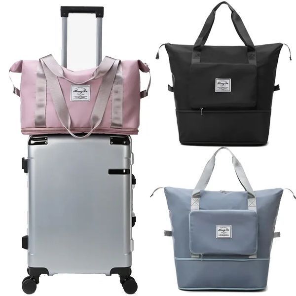 Запасная складная дорожная сумка Travel Bags для Чемодана розовая 00018489 фото
