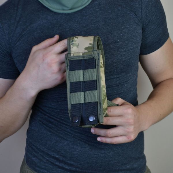 Подсумок на 2 магазина двойной из кордуры пиксель MOLLE тактический 00018286 фото