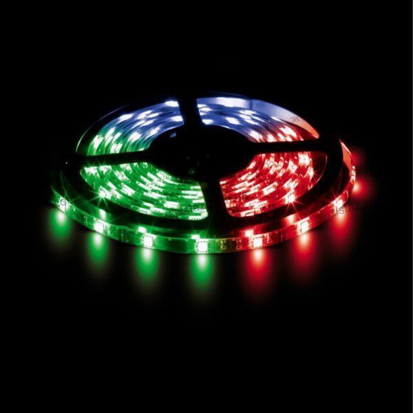 Світлодіодна стрічка SMD 5050 RGB LED 5 м IP65 з пультом та блоком живлення 220v, 5м, Стрічка світлодіодна 5050 00012573 фото