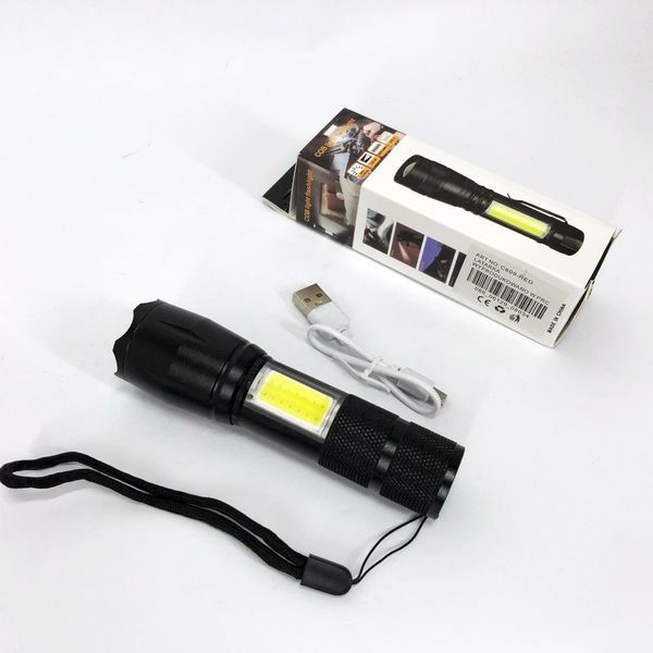 Світлодіодний фонарик карманный pld c609-t6+cob, сверхмощный фонарик, яркий фонарик, качественный фонарик 00022939 фото