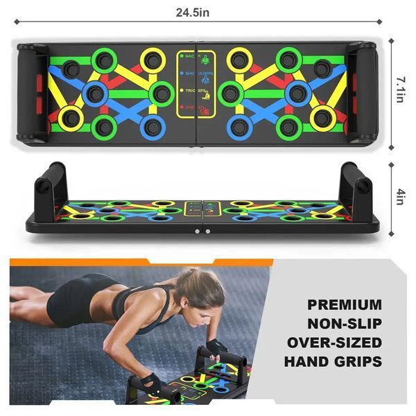 Тренажер для отжиманий Foldable Push Up, портативный тренажер для отжиманий, платформа для отжимания 00014425 фото
