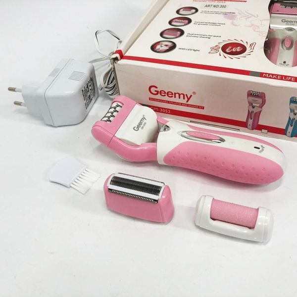 Эпилятор депилятор женский электрический беспроводной + триммер + пемза 3 в 1 Gemei GM-3052 00014512 фото