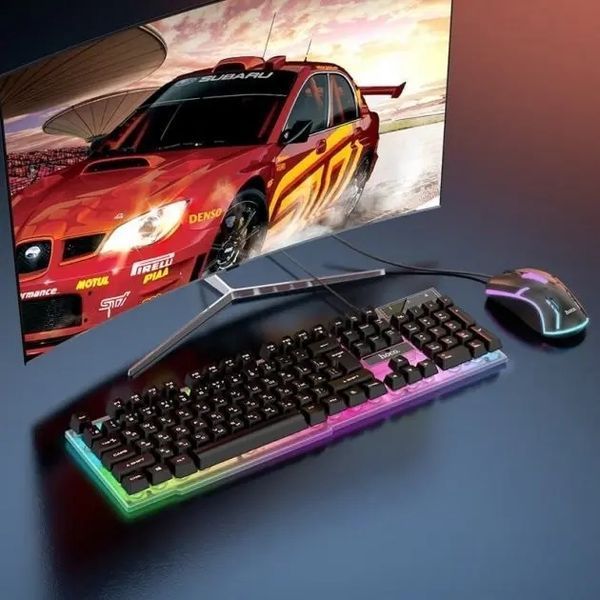Игровая клавиатура и мышка Hoco GM11 с подсветкой RGB 00018208 фото