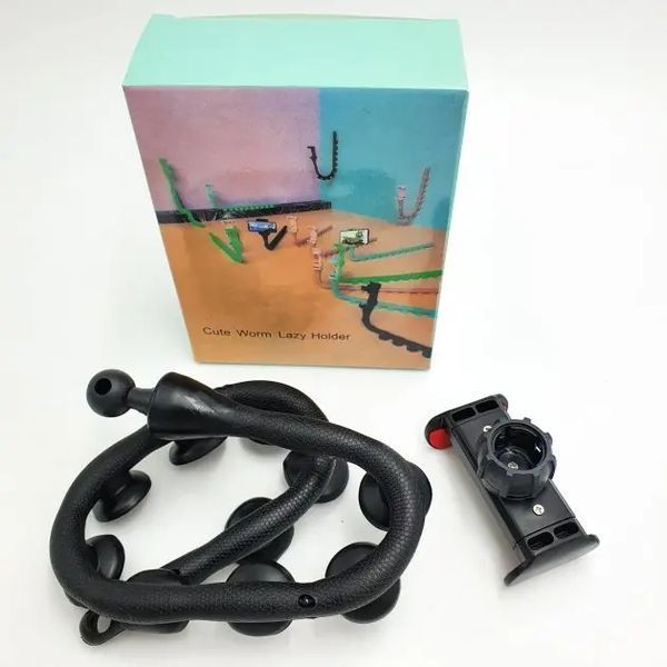 Гнучкий тримач для телефону із присосками Cute Worm Lazy Holder 00018148 фото