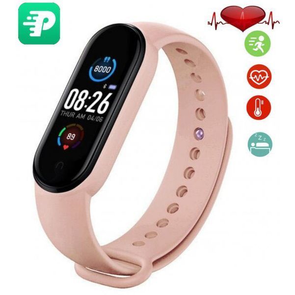 Смарт браслет M5 Smart Bracelet Фитнес трекер Watch Bluetooth. Цвет: розовый 00022023 фото