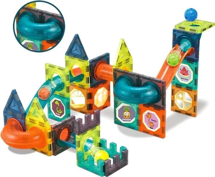 Магнітний конструктор Woopie Light Magnetic Blocks G025/110 деталей 00016201 фото