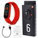 Фитнес браслет FitPro Smart Band M6 (смарт часы, пульсоксиметр, пульс). Цвет: красный 00022405 фото 1