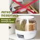 Поворотний диспенсер для круп органайзер-дозатор сипучих продуктів, Прозорі контейнери для спецій 00019784 фото 8