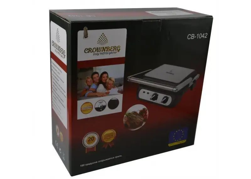 Прижимной контактный электрический гриль Crownberg CB 1042 00020932 фото