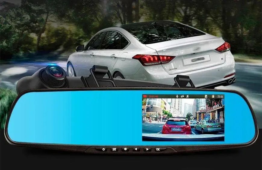 Автомобильный регистратор-зеркало Blaсkbox DVR AK47 с камерой заднего вида 00017164 фото