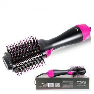 Фен Щетка расчёска 3в1 One step Hair Dryer 1000 Вт 3 режима выпрямитель для укладки волос стайлер с функцией ионизации 00014311 фото