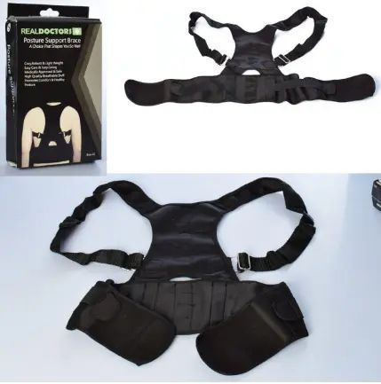 Магнітний коректор постави real doctors posture support, звільнення від сутулості, для покращення дихання та кровообігу 00015556 фото