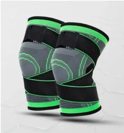 Наколенник бандаж коленного сустава knee support copper черно-зелёный фиксатор колена компрессионный от травм растяжений 00014742 фото