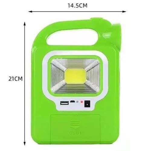 Ліхтар кемпінг переносний 6399А - LED+COB, power bank, 2x18650, сонячна батарея. Колір: зелений 00023455 фото