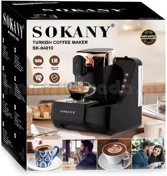 Турецька кавоварка Sokany SK-04010 700 Вт з антипригарним покриттям та захистом від перегріву 00020666 фото