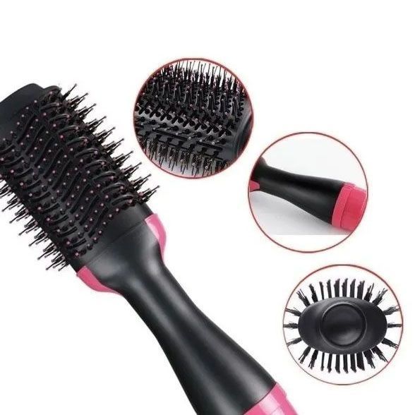 Фен Щетка расчёска 3в1 One step Hair Dryer 1000 Вт 3 режима выпрямитель для укладки волос стайлер с функцией ионизации 00014311 фото