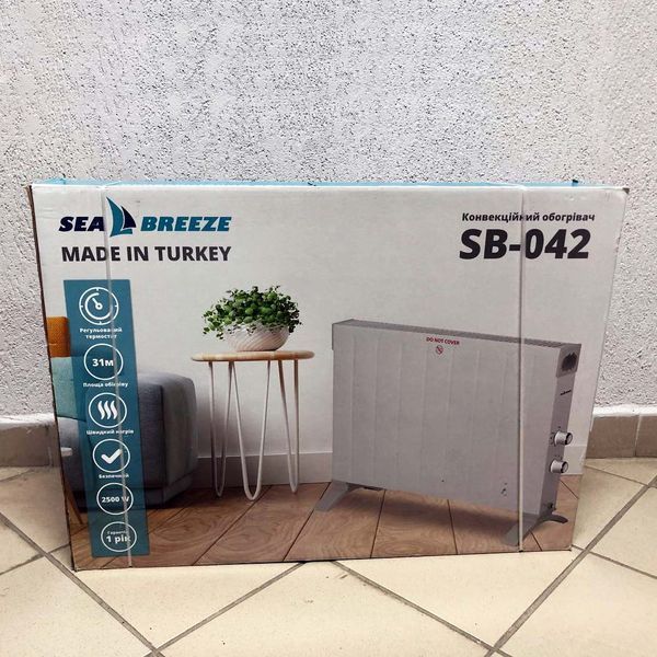 Конвектор SeaBreeze SB-042 2500 Вт, Конвекторные обогреватели для дома 2500w, Электроконвектор 00012556 фото