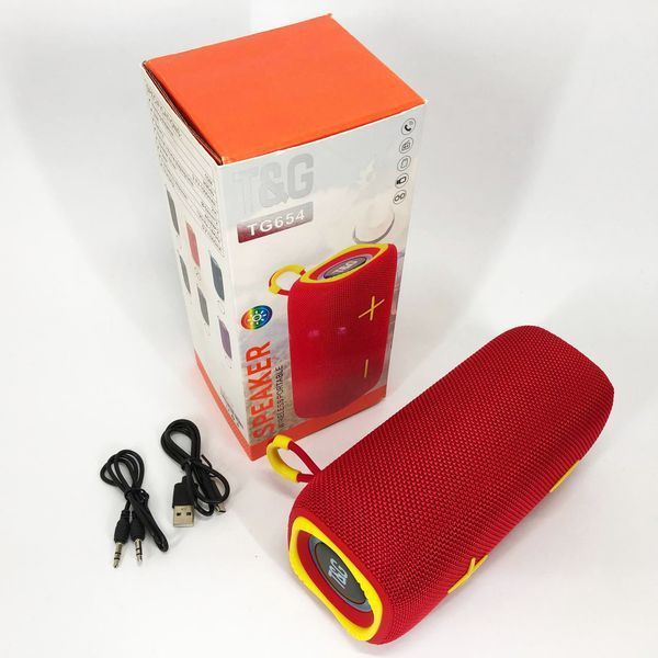 Портативна Bluetooth колонка TG654 8W з підсвічуванням, блютуз колонка для вулиці. Колір: червоний 00017252 фото