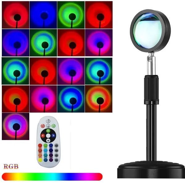 Sunset Lamp RGB 16 кольорів - проекційний світильник заходу сонця, світанку з пультом 00023282 фото