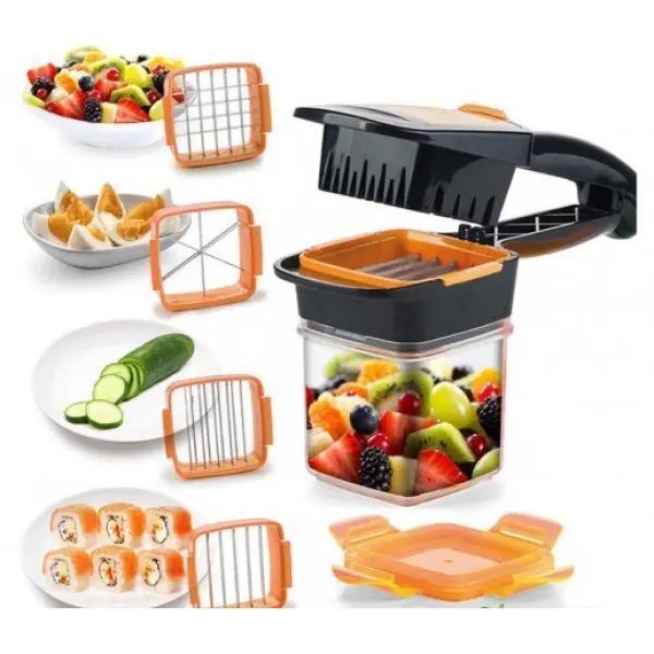 Овочерізка з контейнером 5 в 1 Nicer Dicer Quick 00020457 фото