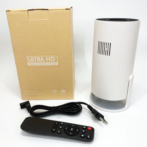 LED Проектор для дому портативний Смарт з WiFi, Bluetooth, Android 11, білий, 1280х720р 00012695 фото