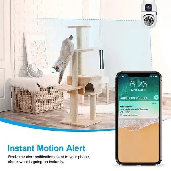 Уличная поворотная камера Dual Lens E10/V11 Wi-Fi с двумя объективами 00018061 фото