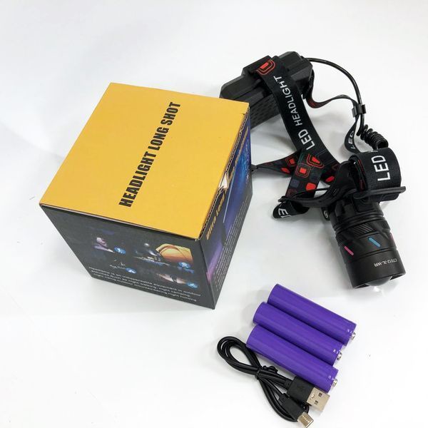 Ліхтар налобний NIGHT VISION FLUORESCENCE CT012-3L-2TG(white+red), Налобний ліхтар з лінзою 00023377 фото