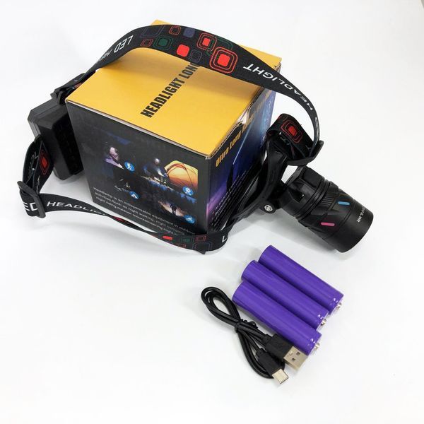 Ліхтар налобний NIGHT VISION FLUORESCENCE CT012-3L-2TG(white+red), Налобний ліхтар з лінзою 00023377 фото