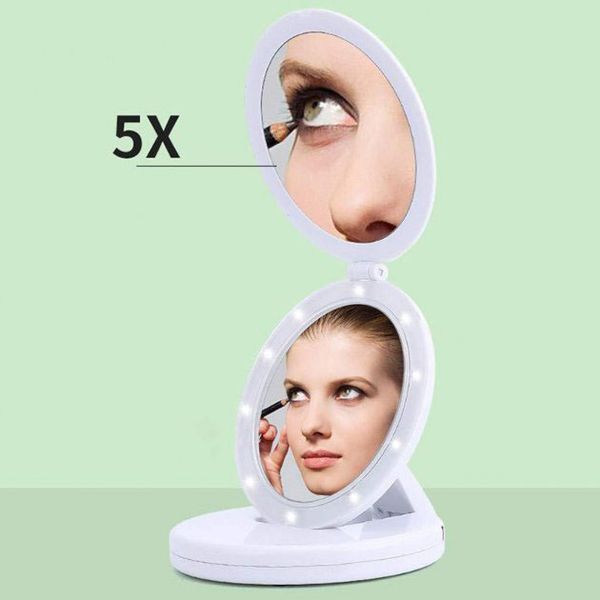Зеркало для макияжа Large Mirror с LED-подсветкой, светящееся зеркало для макияжа. Цвет: белый 00015332 фото