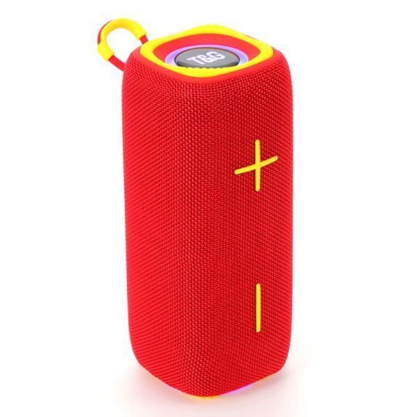 Портативна Bluetooth колонка TG654 8W з підсвічуванням, блютуз колонка для вулиці. Колір: червоний 00017252 фото