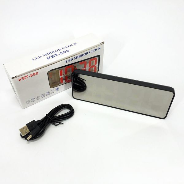 Електронний настільний LED годинник від USB VST-898-5 з будильником і термометром, настільний годинник light 00013682 фото