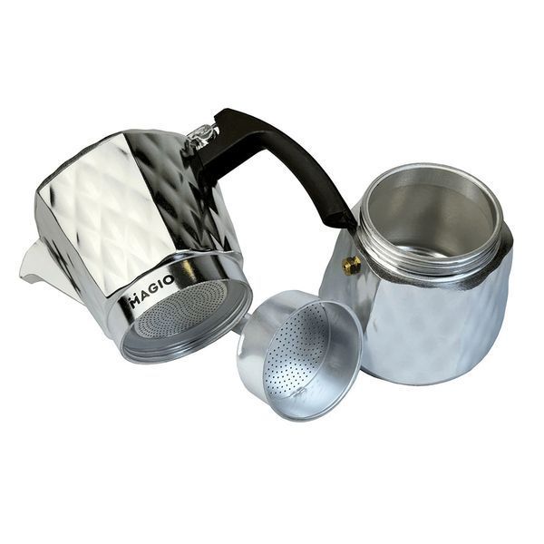 Гейзерна кавоварка Magio MG-1004 300 мл, гейзерна турка для кави, гейзерна кавоварка з нержавіючої сталі 00019884 фото