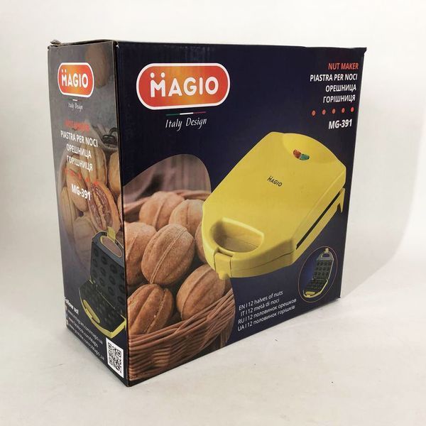 Вафельница-Орешница MAGIO МG-391, 750 Вт, качественная бытовая вафельница, электровафельница 00018647 фото