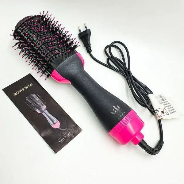 Фен Щетка расчёска 3в1 One step Hair Dryer 1000 Вт 3 режима выпрямитель для укладки волос стайлер с функцией ионизации 00014311 фото