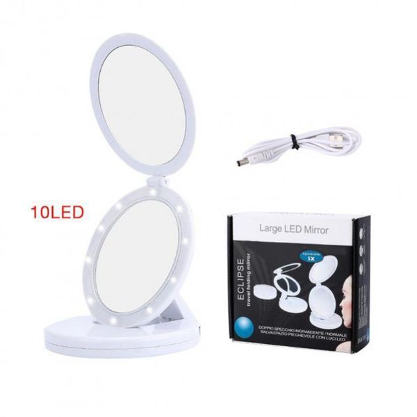 Зеркало для макияжа Large Mirror с LED-подсветкой, светящееся зеркало для макияжа. Цвет: белый 00015332 фото