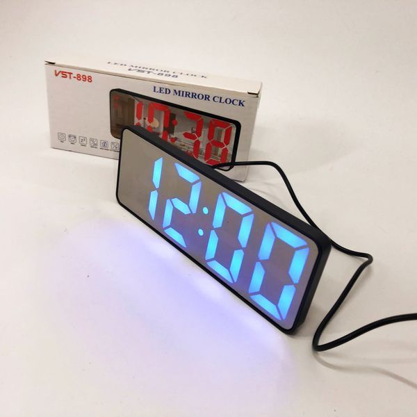 Електронний настільний LED годинник від USB VST-898-5 з будильником і термометром, настільний годинник light 00013682 фото