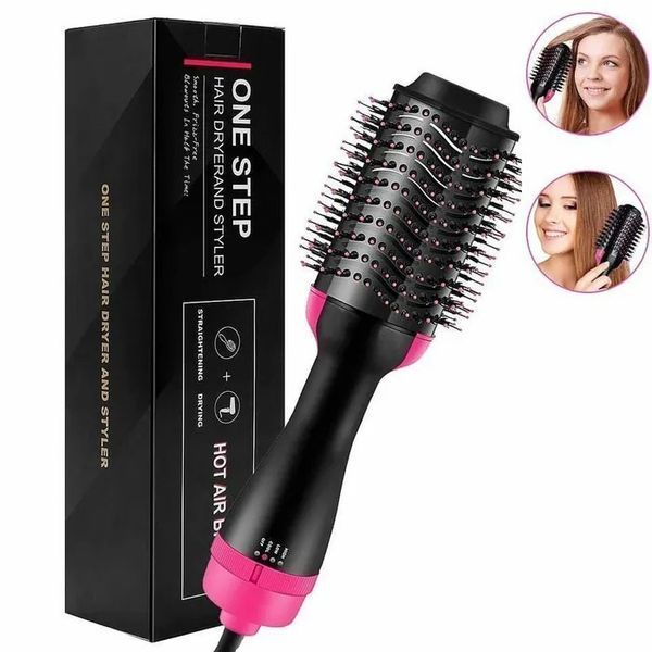 Фен Щетка расчёска 3в1 One step Hair Dryer 1000 Вт 3 режима выпрямитель для укладки волос стайлер с функцией ионизации 00014311 фото