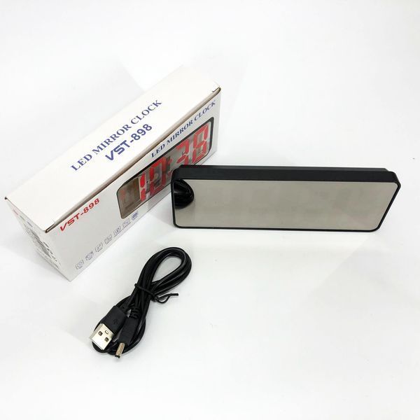 Електронний настільний LED годинник від USB VST-898-5 з будильником і термометром, настільний годинник light 00013682 фото