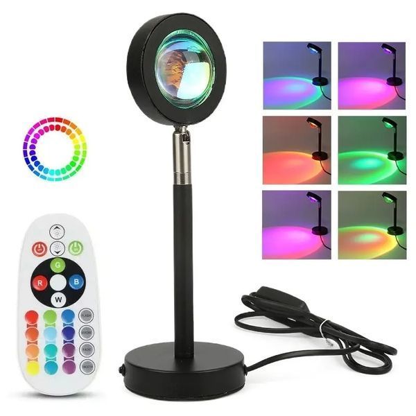 Sunset Lamp RGB 16 кольорів - проекційний світильник заходу сонця, світанку з пультом 00023282 фото
