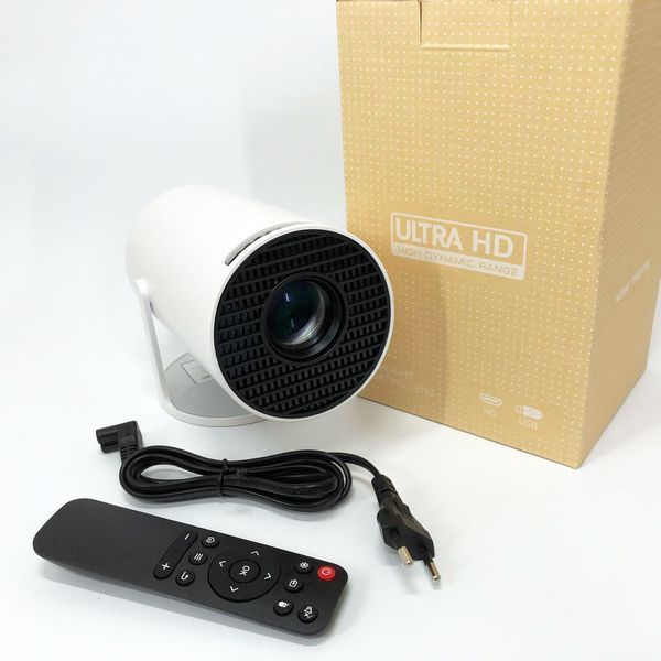 LED Проектор для дому портативний Смарт з WiFi, Bluetooth, Android 11, білий, 1280х720р 00012695 фото