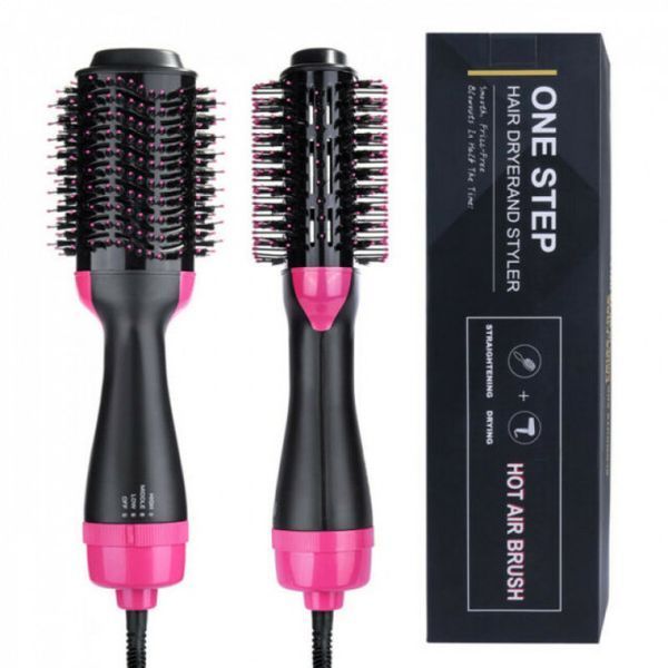 Фен Щетка расчёска 3в1 One step Hair Dryer 1000 Вт 3 режима выпрямитель для укладки волос стайлер с функцией ионизации 00014311 фото
